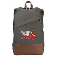 Chocolate Fixes Everything Chocolate Candy Bar Cotton Canvas Backpack