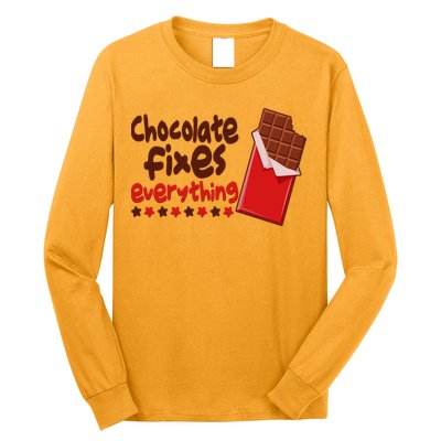 Chocolate Fixes Everything Chocolate Candy Bar Long Sleeve Shirt