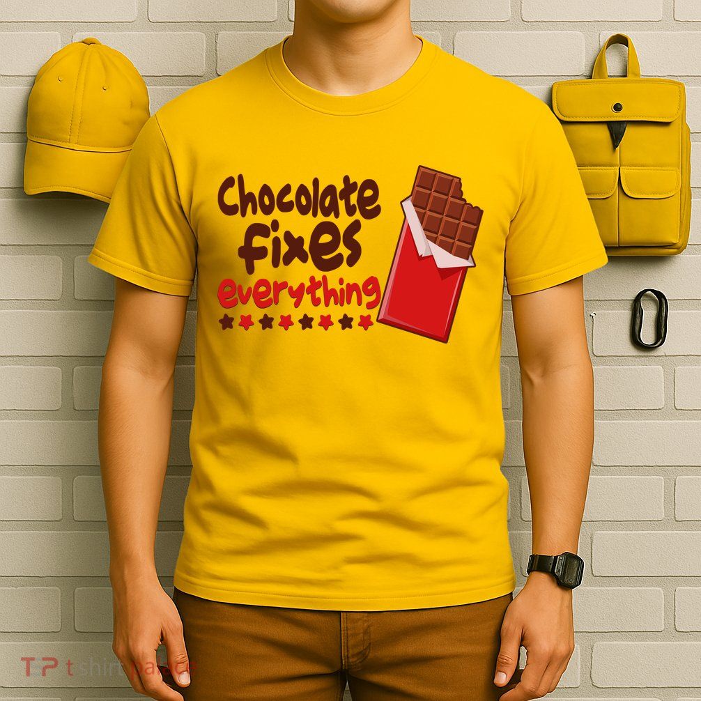 Chocolate Fixes Everything Chocolate Candy Bar T-Shirt
