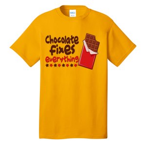 Chocolate Fixes Everything Chocolate Candy Bar Tall T-Shirt