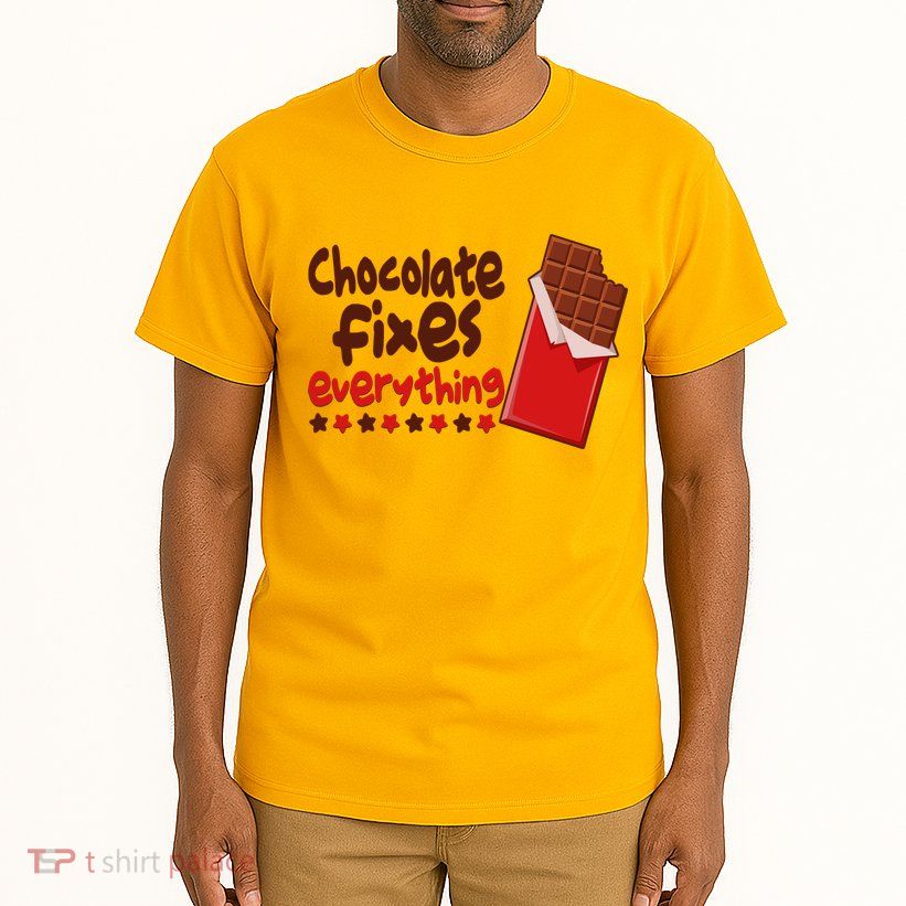 Chocolate Fixes Everything Chocolate Candy Bar Tall T-Shirt