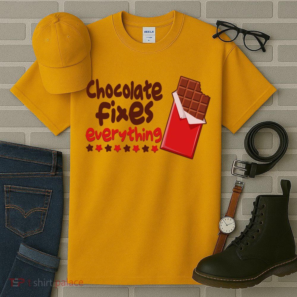 Chocolate Fixes Everything Chocolate Candy Bar Tall T-Shirt