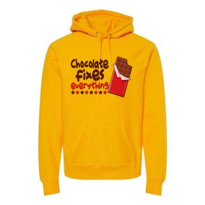 Chocolate Fixes Everything Chocolate Candy Bar Premium Hoodie