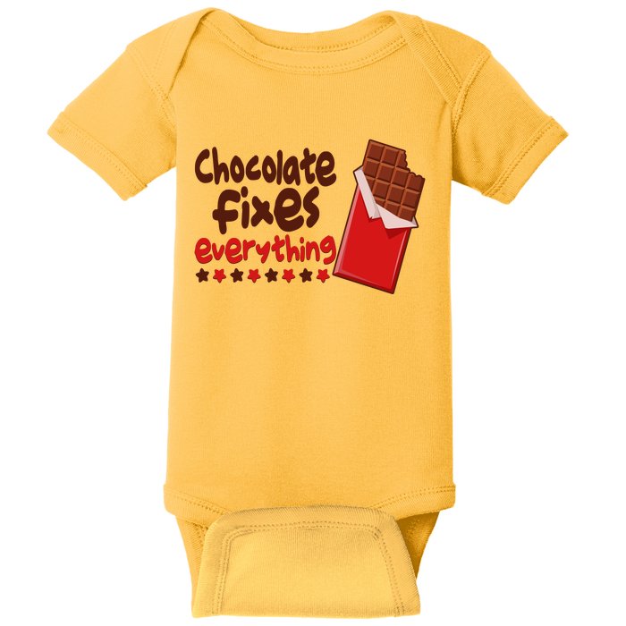 Chocolate Fixes Everything Chocolate Candy Bar Baby Bodysuit