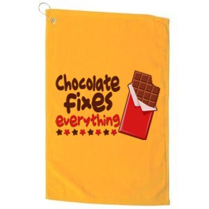 Chocolate Fixes Everything Chocolate Candy Bar Platinum Collection Golf Towel