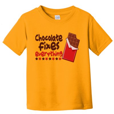 Chocolate Fixes Everything Chocolate Candy Bar Toddler T-Shirt