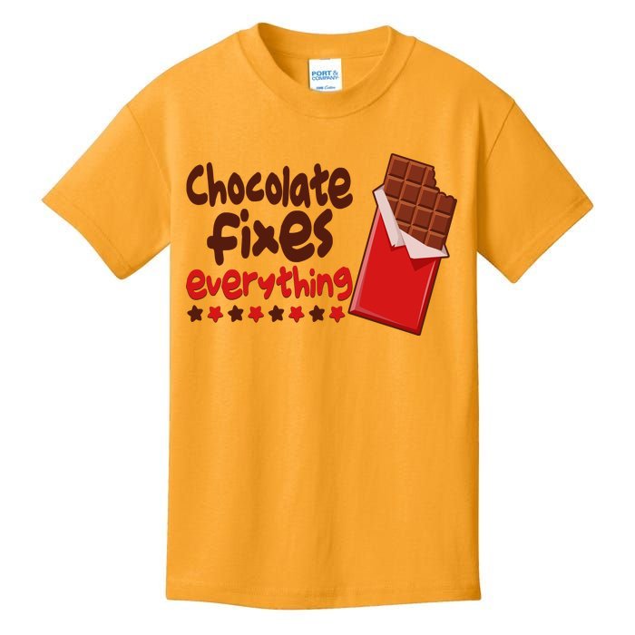 Chocolate Fixes Everything Chocolate Candy Bar Kids T-Shirt