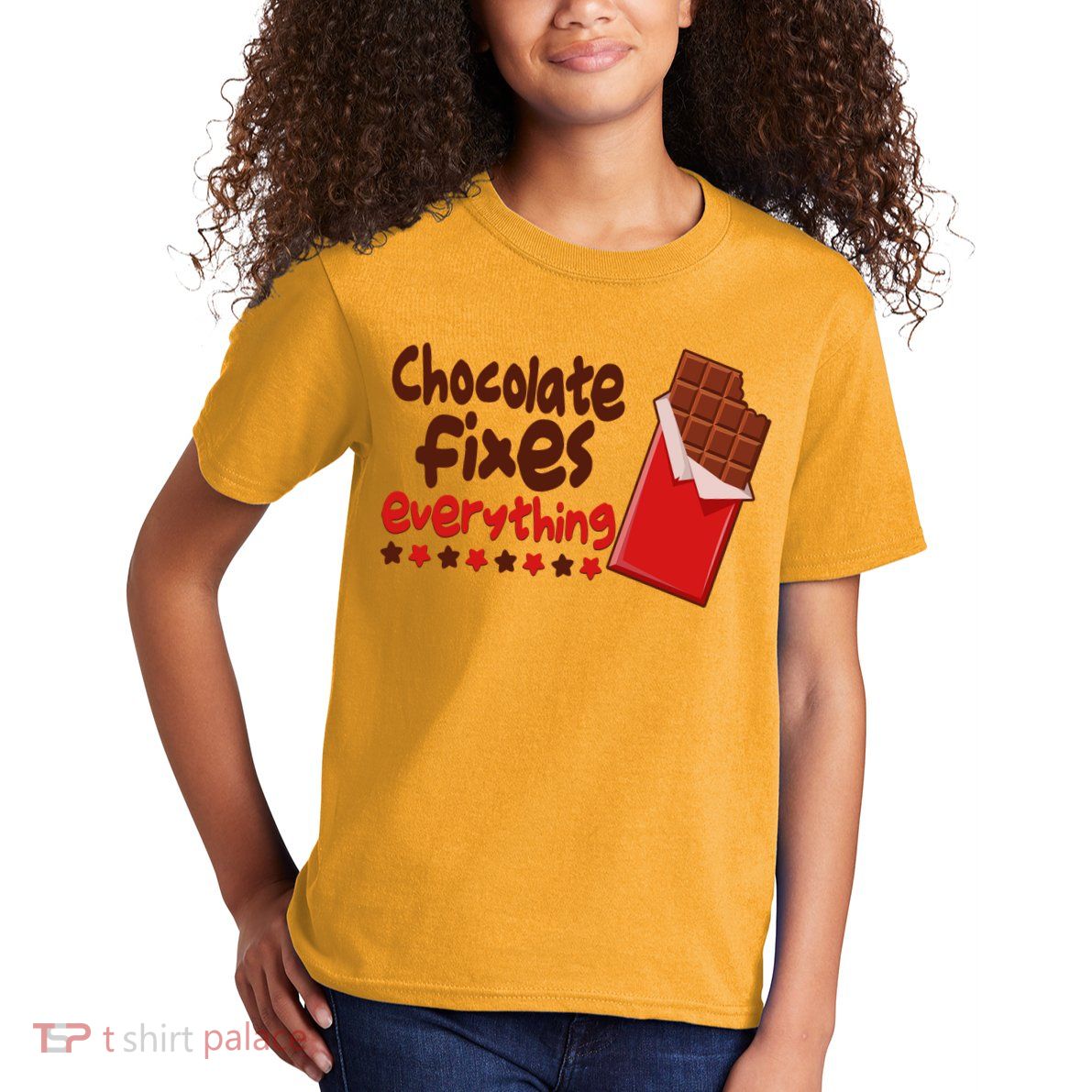Chocolate Fixes Everything Chocolate Candy Bar Kids T-Shirt