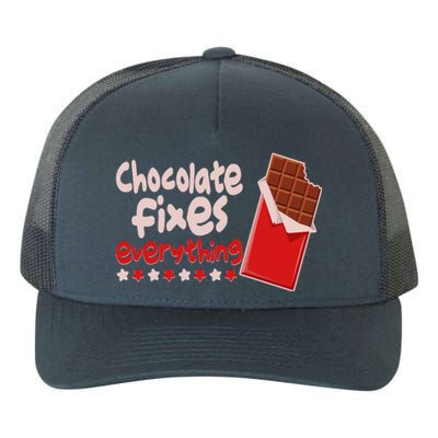 Chocolate Fixes Everything Chocolate Candy Bar Yupoong Adult 5-Panel Trucker Hat