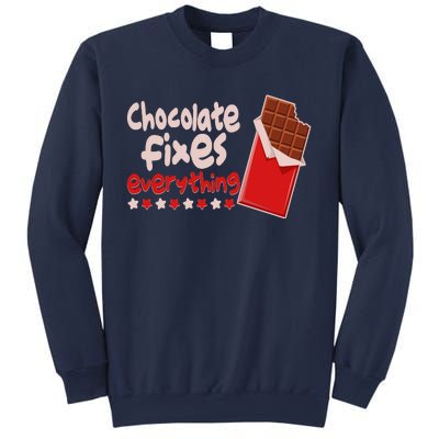 Chocolate Fixes Everything Chocolate Candy Bar Sweatshirt