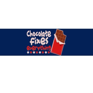 Chocolate Fixes Everything Chocolate Candy Bar Bumper Sticker