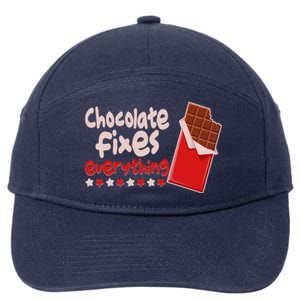 Chocolate Fixes Everything Chocolate Candy Bar 7-Panel Snapback Hat