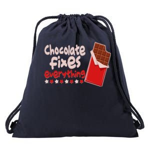 Chocolate Fixes Everything Chocolate Candy Bar Drawstring Bag