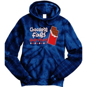 Chocolate Fixes Everything Chocolate Candy Bar Tie Dye Hoodie