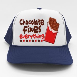 Chocolate Fixes Everything Chocolate Candy Bar Trucker Hat