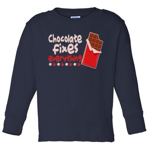 Chocolate Fixes Everything Chocolate Candy Bar Toddler Long Sleeve Shirt