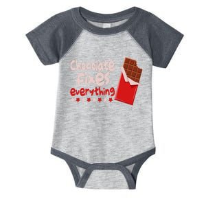 Chocolate Fixes Everything Chocolate Candy Bar Infant Baby Jersey Bodysuit