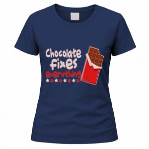 Chocolate Fixes Everything Chocolate Candy Bar Women's T-Shirt