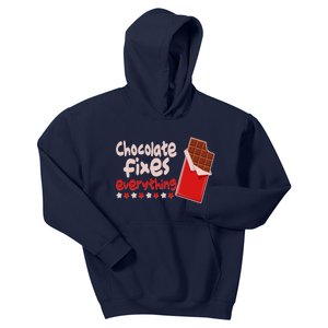 Chocolate Fixes Everything Chocolate Candy Bar Kids Hoodie