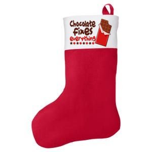 Chocolate Fixes Everything Chocolate Candy Bar Felt Holiday Christmas Stocking