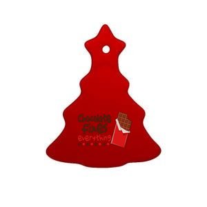 Chocolate Fixes Everything Chocolate Candy Bar Ceramic Tree Ornament