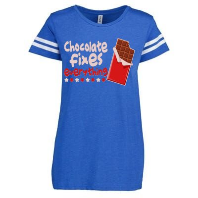 Chocolate Fixes Everything Chocolate Candy Bar Enza Ladies Jersey Football T-Shirt