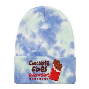 Chocolate Fixes Everything Chocolate Candy Bar Tie Dye 12in Knit Beanie