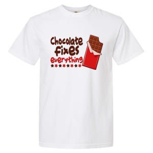 Chocolate Fixes Everything Chocolate Candy Bar Garment-Dyed Heavyweight T-Shirt