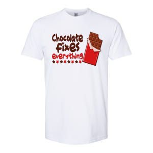 Chocolate Fixes Everything Chocolate Candy Bar Softstyle CVC T-Shirt