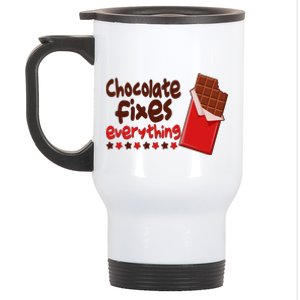 Chocolate Fixes Everything Chocolate Candy Bar Stainless Steel Travel Mug