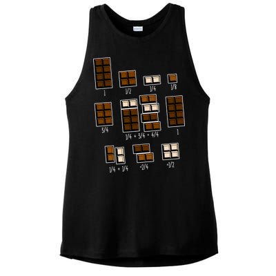 Chocolate Fractions Ladies PosiCharge Tri-Blend Wicking Tank