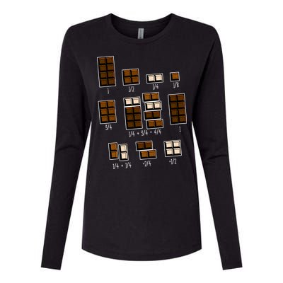 Chocolate Fractions Womens Cotton Relaxed Long Sleeve T-Shirt