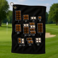 Chocolate Fractions Golf Towel