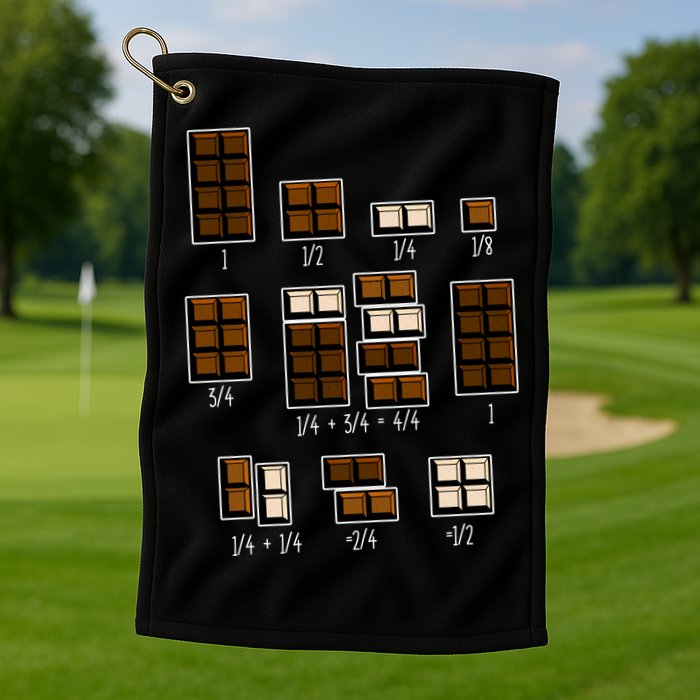 Chocolate Fractions Golf Towel