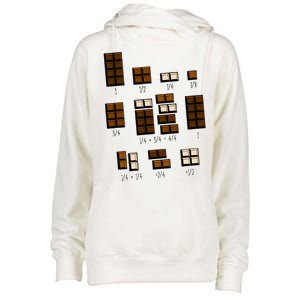 Chocolate Fractions Womens Funnel Neck Pullover Hood