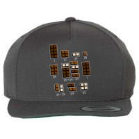 Chocolate Fractions Wool Snapback Cap