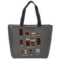 Chocolate Fractions Zip Tote Bag