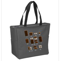 Chocolate Fractions Zip Tote Bag