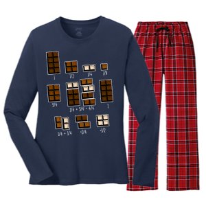 Chocolate Fractions Women's Long Sleeve Flannel Pajama Set 