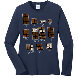 Chocolate Fractions Ladies Long Sleeve Shirt