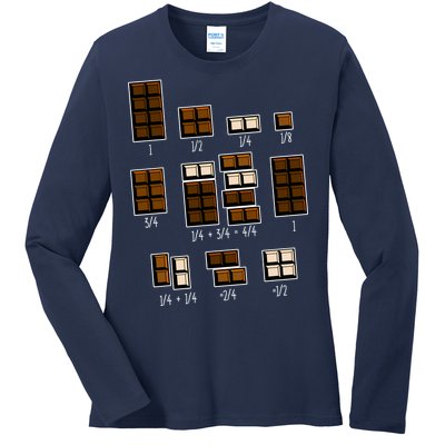 Chocolate Fractions Ladies Long Sleeve Shirt