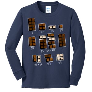 Chocolate Fractions Kids Long Sleeve Shirt