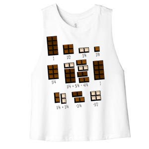 Chocolate Fractions Women's Racerback Cropped Tank