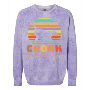 Chonk Scale Cat Meme Colorblast Crewneck Sweatshirt