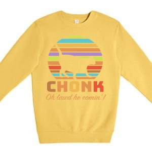 Chonk Scale Cat Meme Premium Crewneck Sweatshirt