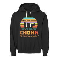Chonk Scale Cat Meme Garment-Dyed Fleece Hoodie