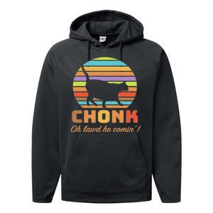 Chonk Scale Cat Meme Performance Fleece Hoodie