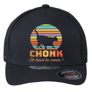 Chonk Scale Cat Meme Flexfit Unipanel Trucker Cap