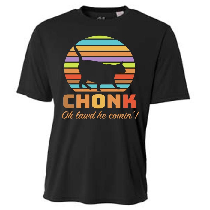 Chonk Scale Cat Meme Cooling Performance Crew T-Shirt