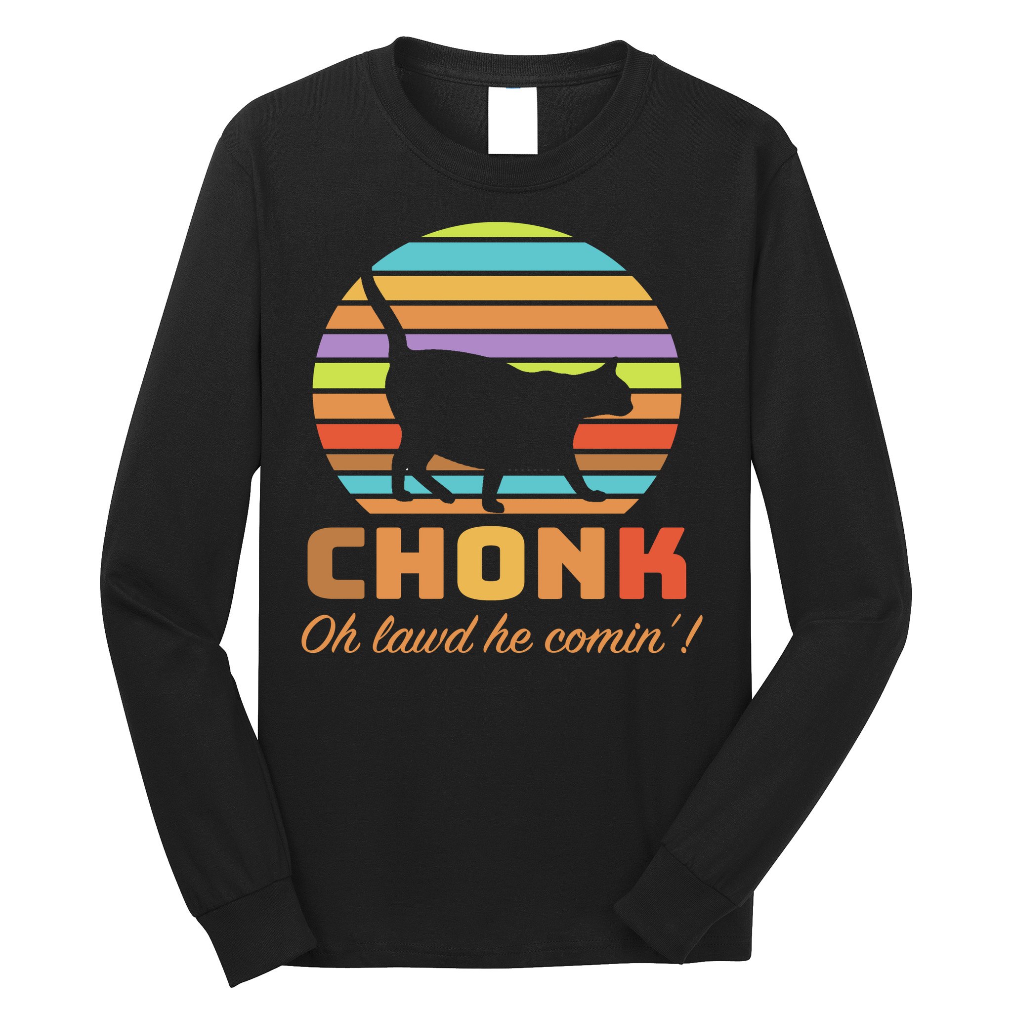 Chonk Scale Cat Meme Long Sleeve Shirt